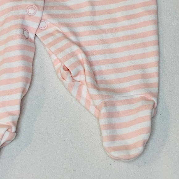 Vintage Carter’s Baby Girl 3-6 Month Striped Ladybug Footed Outfit Y2K - Picture 8 of 12